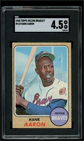 1968 Topps MILTON BRADLEY #110 Hank Aaron SGC 4.5