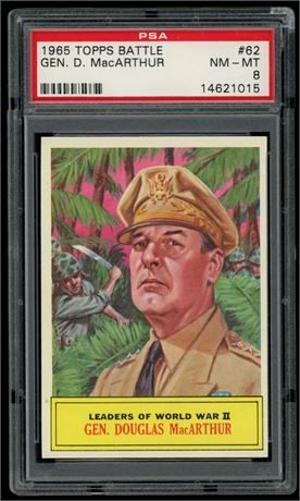 1965 Topps Battle #62 General D. MacArthur PSA 8 NMMT Only 4 Higher