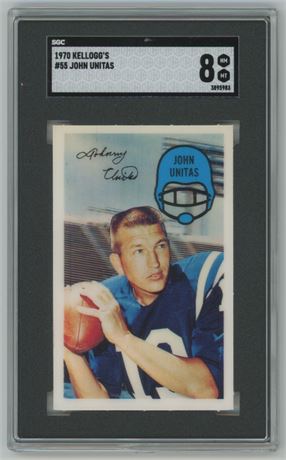1970 Kellogg's #55 Johnny Unitas SGC 8 NMMT