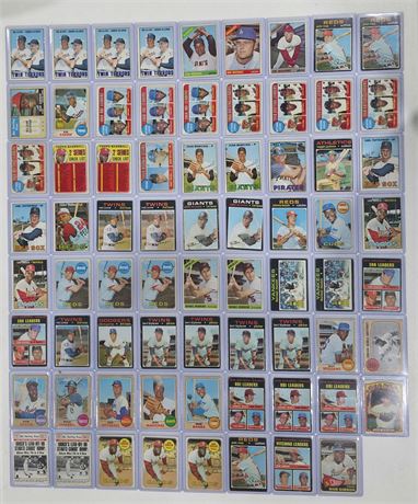 1967-71 Topps HOF/Star Lot (71) LOW GRADE w/ Aaron/Rose/Bench/Gibson - LOADED!