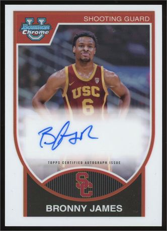 2024 Bowman U Chrome Bronny James Refractor 75/99 Auto