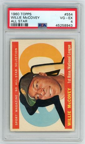 1960 Topps #554 Willie McCovey Hi# All-Star PSA 4 VGEX