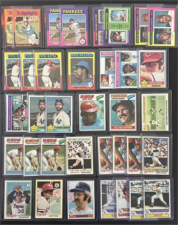 1975-1979 Topps Baseball Star Lot (36) VGEX+ Avg Condition (READ)