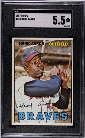 1967 Topps #250 Hank Aaron SGC 5.5 EX+