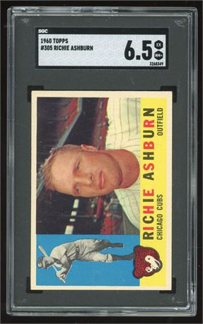 1960 Topps #305 Richie Ashburn SGC 6.5 EXMT+