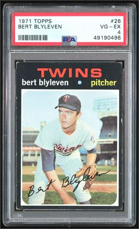 1971 Topps #26 Bert Blyleven RC PSA 4 VG-EX