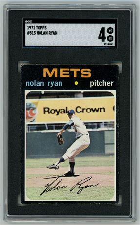 1971 Topps #513 Nolan Ryan SGC 4 VGEX Centered