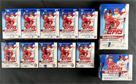 2022 Topps Series 1 Baseball Hobby, Hobby Jumbo, Blaster, & Hanger Box Lot