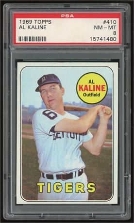 1969 Topps #410 Al Kaline PSA 8 NMMT
