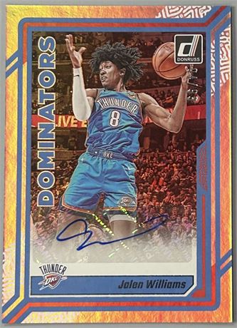 2023 Panini Donruss Jalen Williams Dominators Auto Holo 04/99