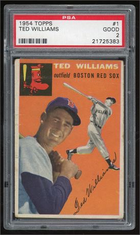 1954 Topps #1 Ted Williams PSA 2 GOOD