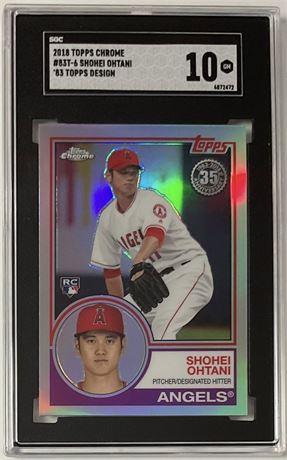 2018 Topps Chrome 35th Anniversary Shohei Ohtani RC '83 Topps Design SGC 10