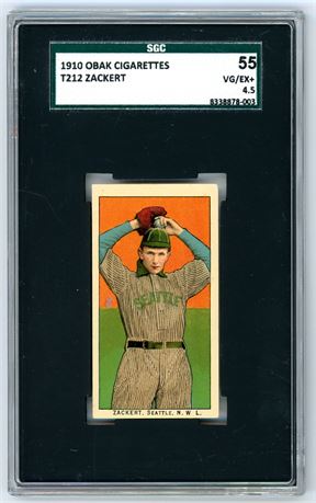 1910 T212 Obak George Zackert SGC 4.5 VGEX+