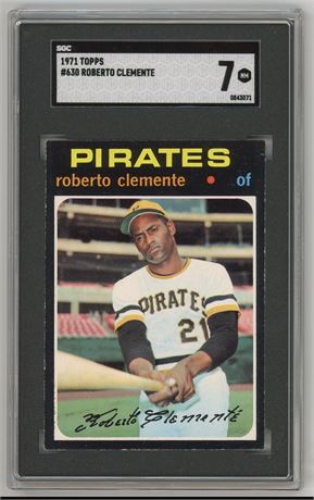 1971 Topps #630 Roberto Clemente SGC 7 NM Nicely Centered
