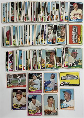1965 Topps Lot (150+) Low Grade to VGEX w/ Stars READ