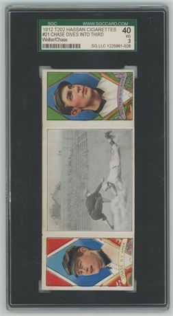 1912 T202 Hassan Chase Dives Into Third SGC 3 VG