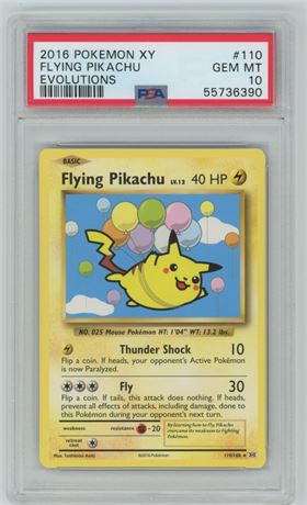 2016 Pokémon XY Evolutions #110 Flying Pikachu PSA 10 GEM MINT