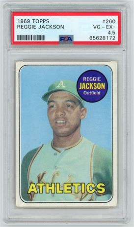 1969 Topps #260 Reggie Jackson RC PSA 4.5 VGEX+