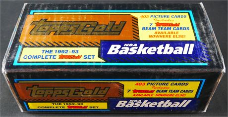 1992 Topps Gold NBA Basketball Complete Set w/ 7 Beam Team Cards Factory Sealed