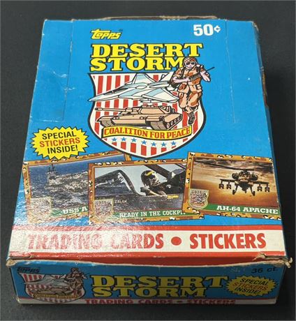 1991 Topps Desert Storm Trading Cards Wax Box