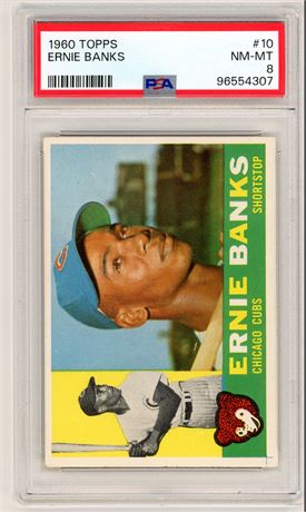 1960 Topps #10 Ernie Banks PSA 8 NMMT Stunner!
