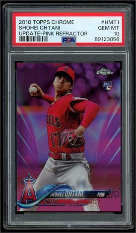 2018 Topps Chrome Shohei Ohtani RC Update Pink Refractor PSA 10 GEM MINT