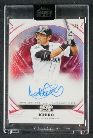 2025 Topps Chrome Black Ichiro Ivory Autograph 1/5 On Card Auto