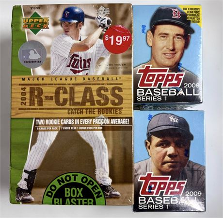 2004-2009 MLB Baseball Sealed Boxes w/ Topps Series 1 (2) & UD R-Class