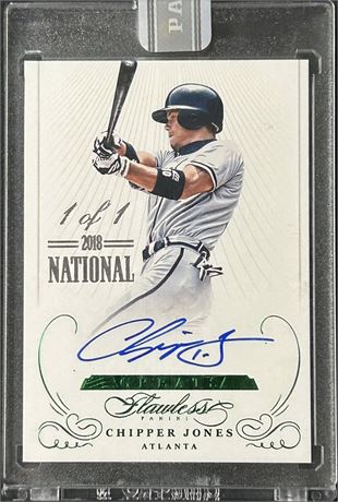 2018 National Flawless Greats Chipper Jones Auto 1/1