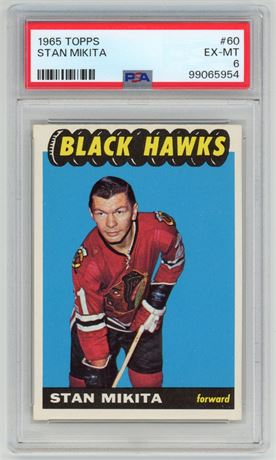 1965 Topps #60 Stan Mikita PSA 6 EXMT
