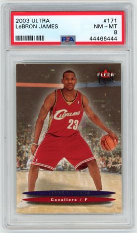 2003 Ultra #171 LeBron James RC PSA 8 NMMT