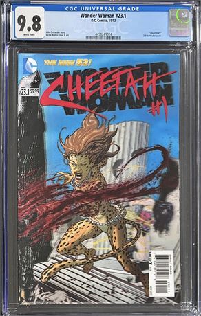 Wonder Woman #23.1 (2013) CGC 9.8 "Cheetah #1" 3-D Lenticular Cover