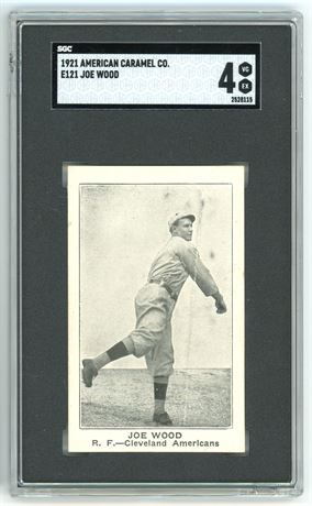 1921 E121 American Caramel Co Joe Wood SGC 4 VGEX