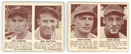 1941 Double Play Baseball Lot (2) w/ Rizzo, and Ruffing LG-VGEX (READ)