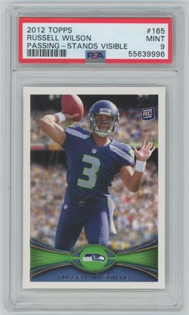 2012 Topps #165 Russell Wilson RC Passing - Stands Visible PSA 9 MINT