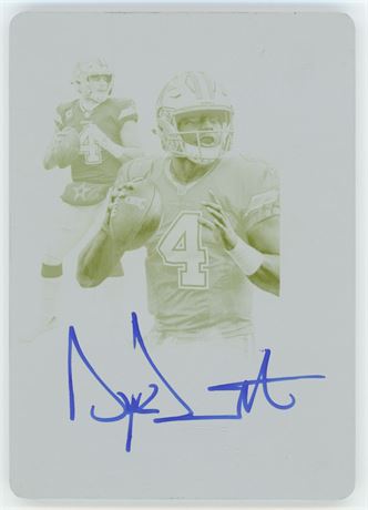 2018 Panini Impeccable 1/1 Dak Prescott Printing Plate On-Card Auto