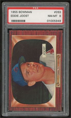 1955 Bowman #263 Eddie Joost PSA 8 NMMT