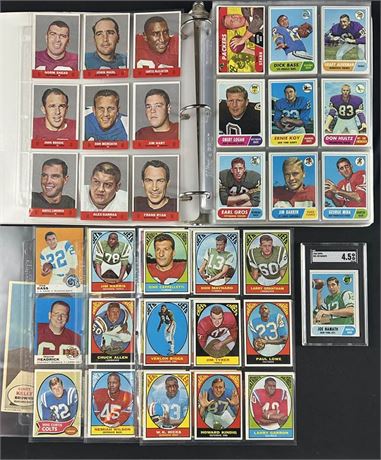 1968 Topps Football Complete Set (1-219) w/ 1967-1969 Extra Cards