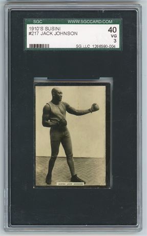 1910's Susini #217 Jack Johnson SGC 3 VG Pop 3 only 3 Higher