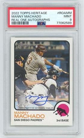 2022 Topps Heritage Manny Machado Real One Autographs PSA 9 MINT