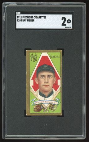 1911 T205 Piedmont Ray Fisher SP SGC 2 GOOD