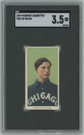 1909-11 T206 Piedmont Ed Walsh SGC 3.5 VG+