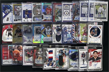 (30) Modern Football Auto Lot w/ Vick, Fournette, Godwin, Connor etc