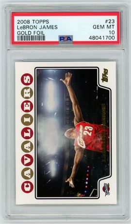 2008 Topps #23 LeBron James Gold Foil PSA 10 GEM MINT