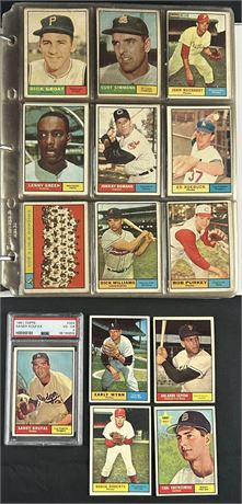 1961 Topps Baseball Partial Set (438/589) 74% Of Set w/ PSA Graded Sandy Koufax