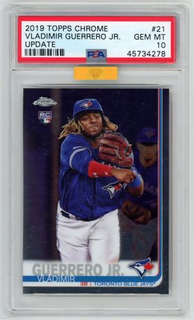 2019 Topps Chrome Update #21 Vladimir Guerrero Jr RC PSA 10 GEM MINT MBA GOLD