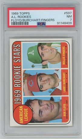 1969 Topps #597 Rollie Fingers RC PSA 7 NM