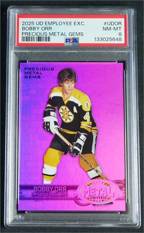2025 UD Employee Exclusive Bobby Orr Precious Metal Gems PSA 9 MINT