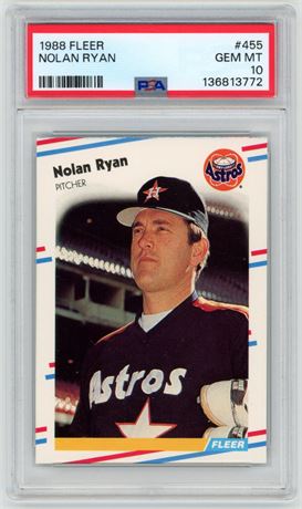 1988 Fleer #455 Nolan Ryan PSA 10 GEM MINT