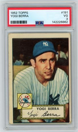 1952 Topps #191 Yogi Berra PSA 3 VG